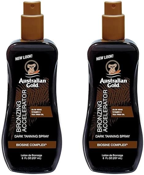 Australian Gold Accelerator Spray Gel with Bronzer 8 Ounce (Pack of 2) - Product Image