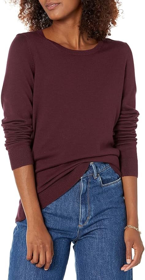 Amazon Essentials Women's Long-Sleeve Lightweight Crewneck Sweater (Available in Plus Size) - Product Image