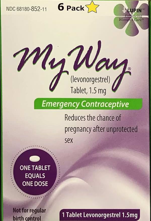 LUPIN My Way Emergency Contraceptive 1 Tablet Each (6) - Product Image