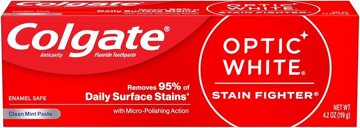 Colgate, Optic White Stain Fighter Toothpaste, 4.2 Ounce - Product Image