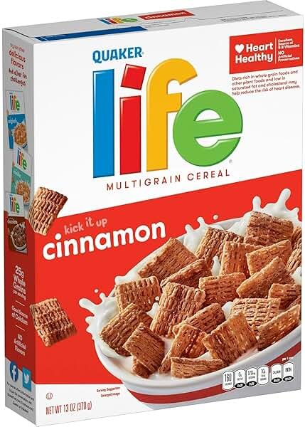 Life Multigrain Breakfast Cereal, Cinnamon, 13 Ounce (Pack of 3) - Product Image