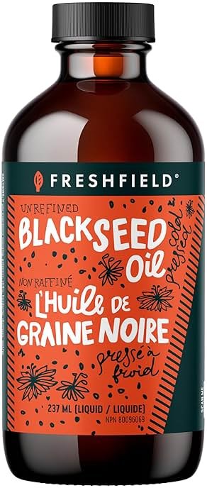 Freshfield Black Seed Oil | Vegan Friendly, Thymoquinone, Premium (Black Cumin Seed Oil, Nigella Sativa) | Cold Pressed | Ultra Strength | Pure and 100% Natural. 8 oz Liquid - Product Image