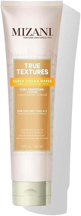 Mizani True Textures Curl Enhancing Leave In Conditioner - Moisturizing Curl Cream, Smooths and Adds Hair Shine, With Coconut Oil, For Curly Hair - Product Image
