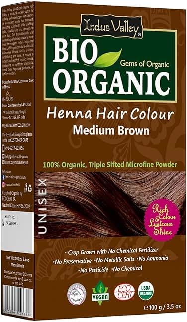 Indus Valley Medium Brown Henna Hair Color-100% Pure & Natural - Product Image