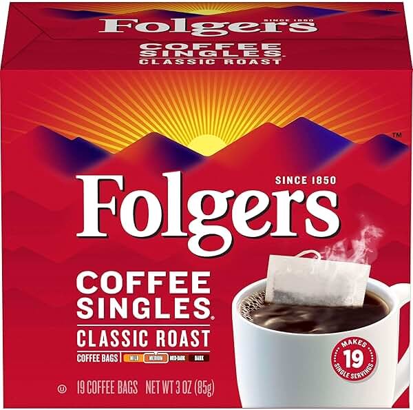 Folgers Classic Roast Coffee Singles, 19 ct - Product Image