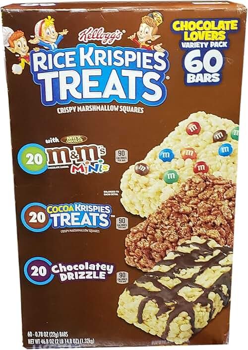 Kellogg's Variety Rice Krispies Treats 60Count (2.925 Lb),, 46.8 Oz () - Product Image