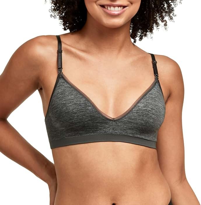 Hanes Women's Wireless T-Shirt Bra, Comfy Support Lightweight Lounge Bra, Convertible Straps - Product Image