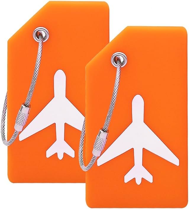 Silicone Luggage Tag with Name ID Card Perfect to Quickly Spot Luggage Suitcase - Product Image