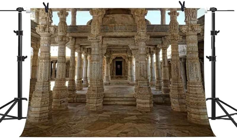 MTMETY 10x7Ft Beautiful Magical Old Indian Temple Background Photo Video Studio Photography GEME398 - Product Image