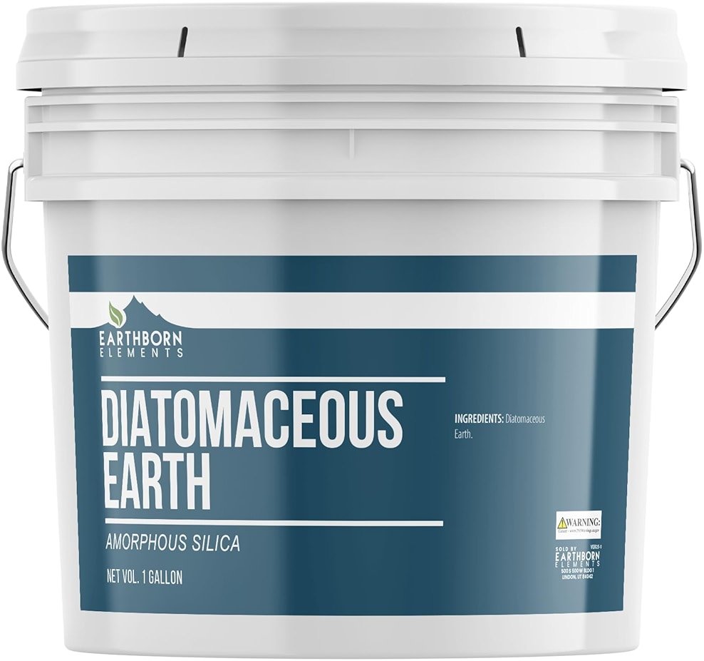 Earthborn Elements Diatomaceous Earth (1 Gallon), Resealable Bucket, Pure Freshwater Amorphous Silica - Product Image