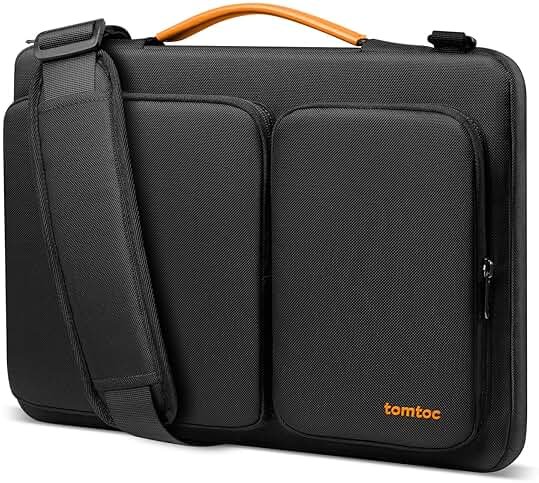 tomtoc 360 Protective Laptop Shoulder Bag for 15 Inch New 2026 MacBook Air M5/A3448, M4/A3241, M3/A3114, M2/A2941, 15 Inch Microsoft Surface Laptop 7/6, Water-Resistant Accessory Case - Product Image