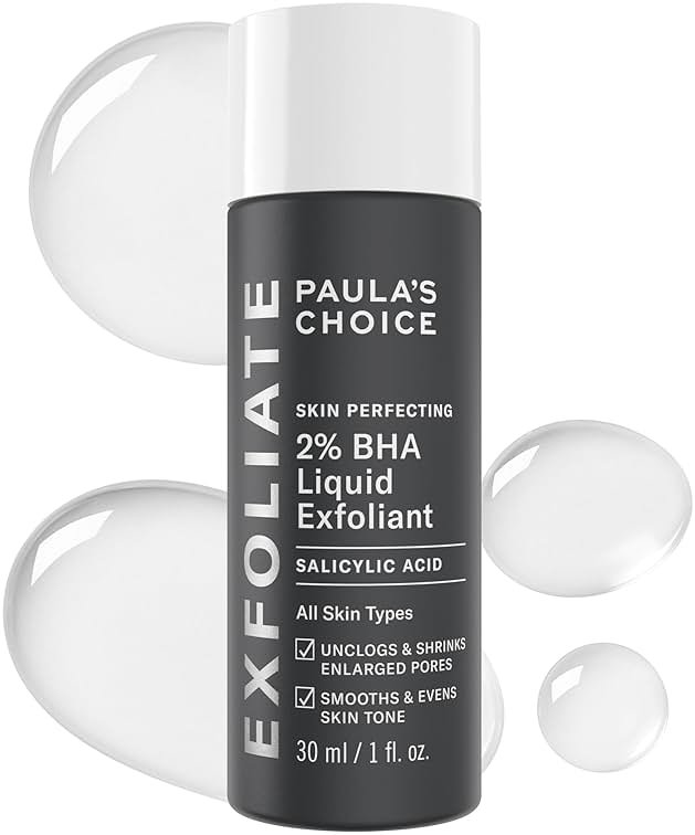 Paula's Choice SKIN PERFECTING 2% BHA Liquid Exfoliant with Salicylic Acid, Facial Polish for Pores, Wrinkles & Fine Lines, Suitable for Blackhead-Prone Skin, Fragrance-Free - Product Image