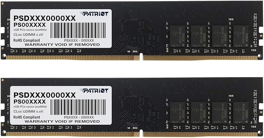 Patriot Memory Signature Line DDR4 16GB (2 x 8GB) 2666MHz (PC4-21300) UDIMM Dual Kit Memory Kit PSD416G2666K - Product Image