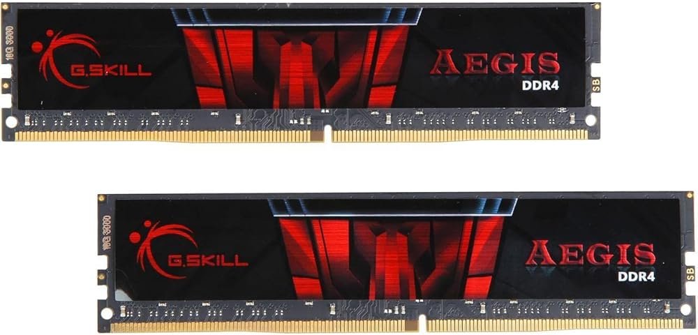 G.SKILL AEGIS Series DDR4 RAM (XMP) 32GB (2x16GB) 3000MT/s CL16-18-18-38 1.35V Intel AMD Desktop Computer Memory U-DIMM (F4-3000C16D-32GISB) - Product Image