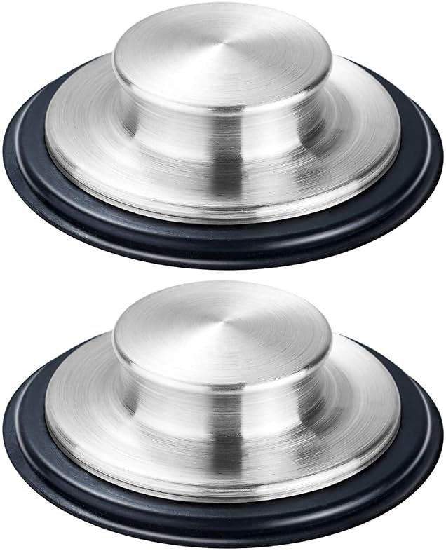 2PCS Kitchen Sink Stopper - Stainless Steel, Large Wide Rim 3.35" Diameter - Fengbao - Product Image