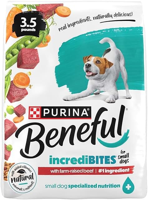 Purina Beneful Incredibites With Farm-Raised Beef Natural Small Breed Dry Dog Food With Added Vitamins, Minerals and Nutrients - (Pack of 4) 3.5 lb. Bags - Product Image