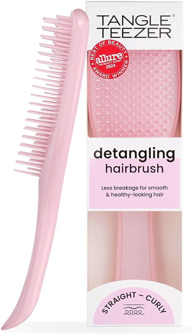 Tangle Teezer Ultimate Detangler Brush for Wet & Dry Hair, Eliminates Knots & Reduces Breakage for Straight to Wavy Hair Types, Millennial Pink - Product Image