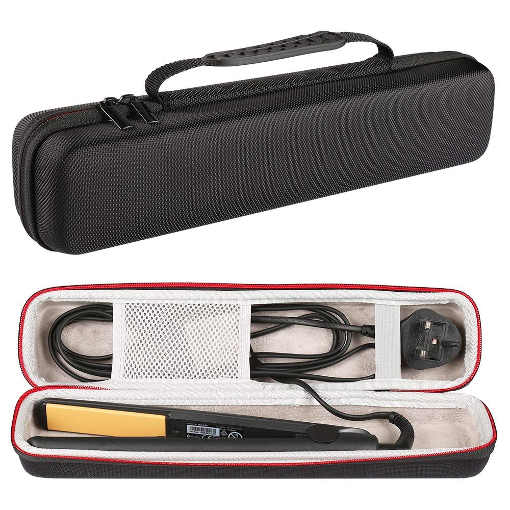 Faylapa Hard Carry Travel Case for Hair Straightener Iron,Hair Straightener EVA Case for Vacation (Accessories Not Include,Black) - Product Image