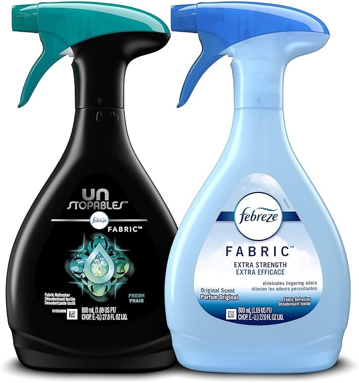Febreze Fabric Refresher, Odor Eliminator Extra Strength + Unstopables, Fresh Scent, 2 Count - Product Image