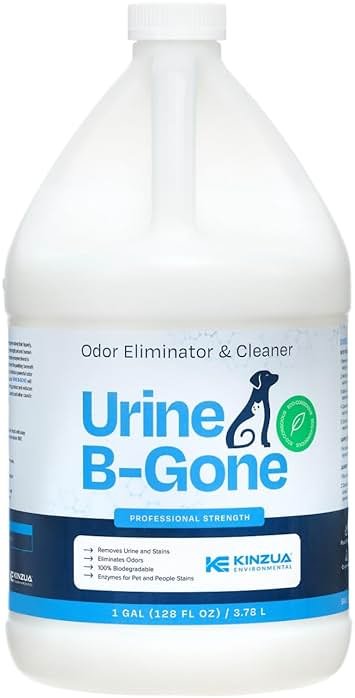 Urine B-Gone, Professional Enzyme Odor Eliminator & Pet Stain Remover, Human, Cat & Dog Urine Cleaner, Effective on Laundry, Carpets & More, Original Scent, 1 Gallon - Product Image