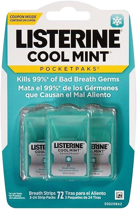 Listerine Cool Mint Pocketpacks Breath Strips 288 Ct. (Pack of 4) - Product Image