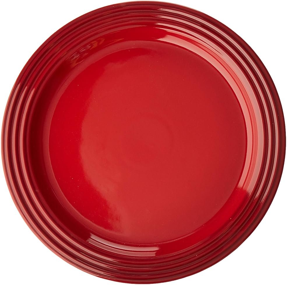 Le Creuset Stoneware Set of 4 Dinner Plates, 10.5" each, Cerise - Product Image