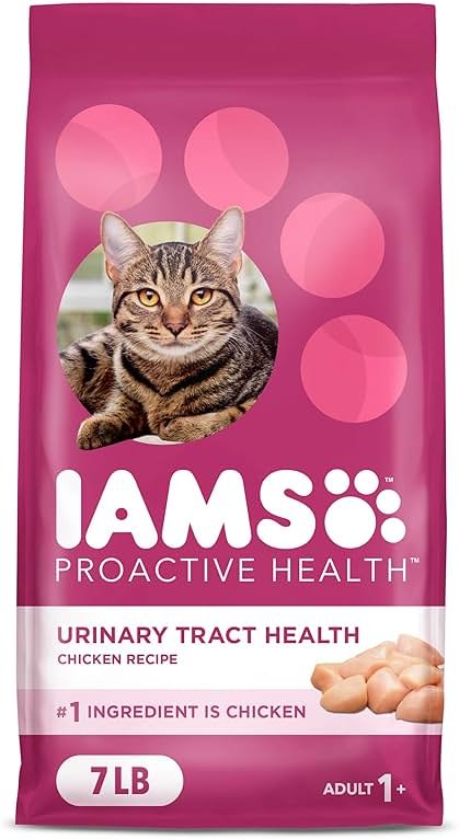IAMS Proactive Health Dry Cat Food, Urinary Tract Health, Adult Cat Food Dry Recipe with Chicken, 7 lb. Bag - Product Image