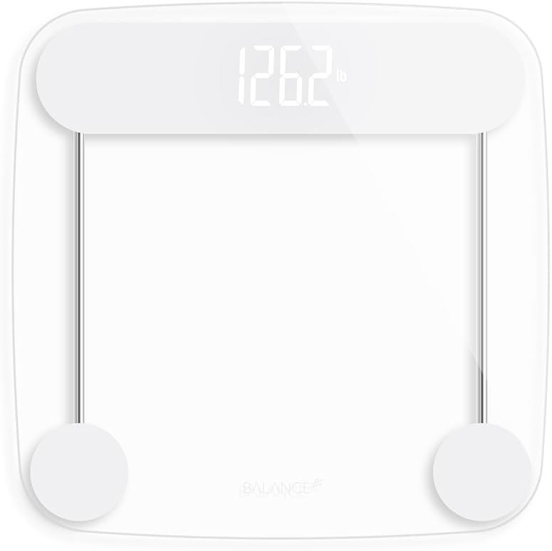 Greater Goods Digital Weight Bathroom Scale, Shine-Through Display, Accurate Glass Scale, Non-Slip and Scratch Resistant, Body Weight (Clear) - Product Image