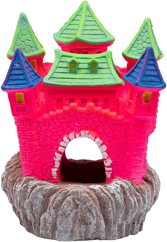 GloFish Extra Large Castle Ornament, 1 Count, Decor for Aquariums - Product Image