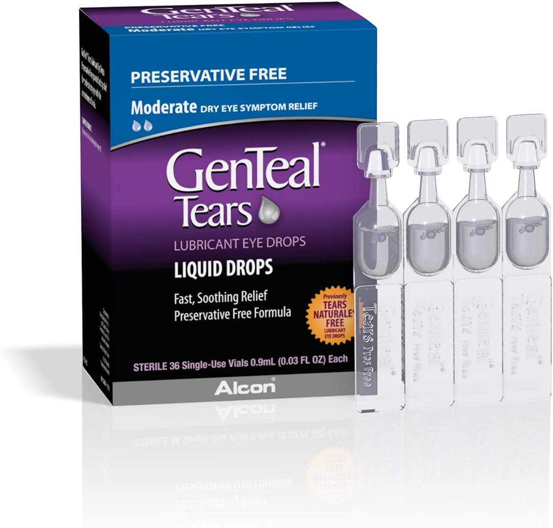 GenTeal Tears Lubricant Eye Drops, Moderate Liquid Drops, SingleUse Vials,1 pack of 36 ct , 0.03 Fl Oz - Product Image