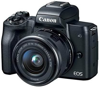 Canon EOS M50 Mirrorless Camera Kit w/EF-M15-45mm and 4K Video (Black) (Renewed) - Product Image