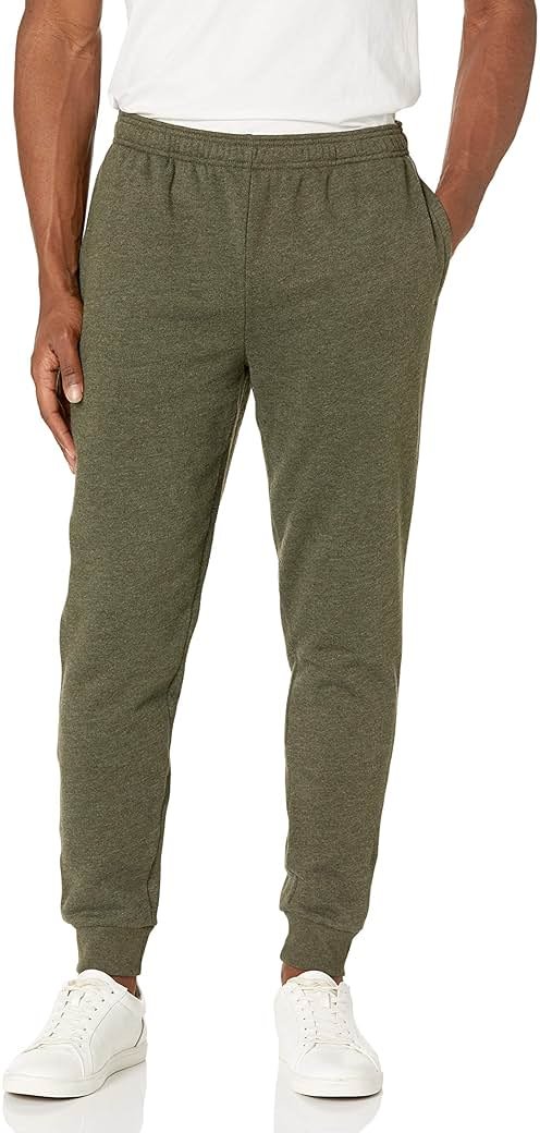Amazon Essentials Men's Relaxed Fit Fleece Joggers Sweatpants with Drawstring Waist, Tapered Leg, Ribbed Cuffs, Brushed Interior - Product Image