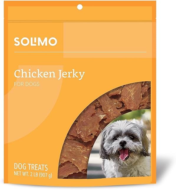 Amazon Brand - Solimo Chicken Jerky Dog Treats, 2 pounds (Packaging May - Product Image