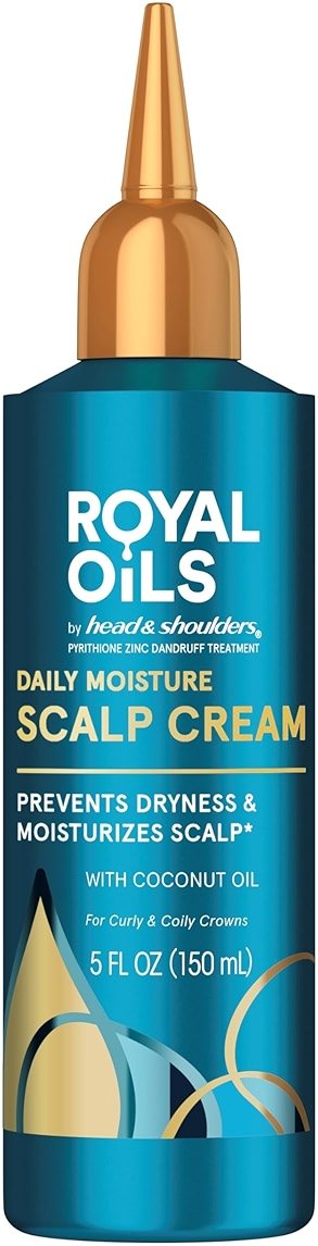 Head & Shoulders Royal Oils Daily Moisture Scalp Cream Treatment, Formulated with 1% Pyrithione Zinc, Anti-Dandruff Scalp Care with Coconut Oil, 5.0 fl oz - Product Image