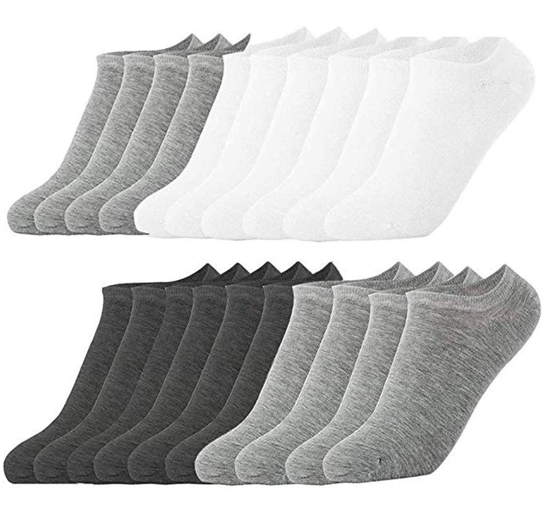 Light up in the Dark 10 Pairs Ankle Socks No Show Sock Low-Cut Athletic Men Women Cotton Socks - Product Image