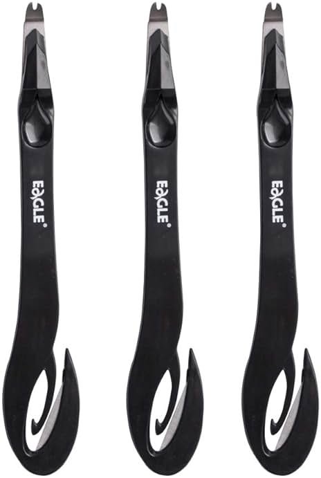 Eagle Staple Remover, Staple Puller, Push-Style, Built-in Letter Opener, 3-Pack, Black - Product Image