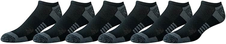 Amazon Essentials Men's Cotton Performance Cushioned No Show Athletic Running Socks, 6 Pairs, Black, 8-12 - Product Image