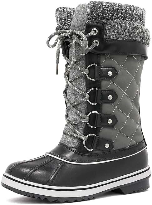 DREAM PAIRS Women's Mid-Calf Waterproof Winter Snow Boots - Product Image