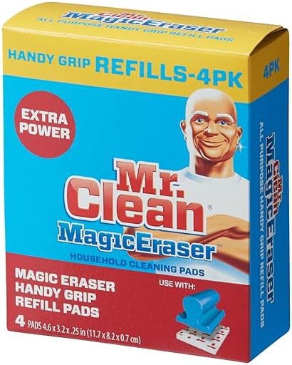 Mr. Clean Magic Eraser Handy-Grip All Purpose Refill Pads, White (Pack of 4) - Product Image