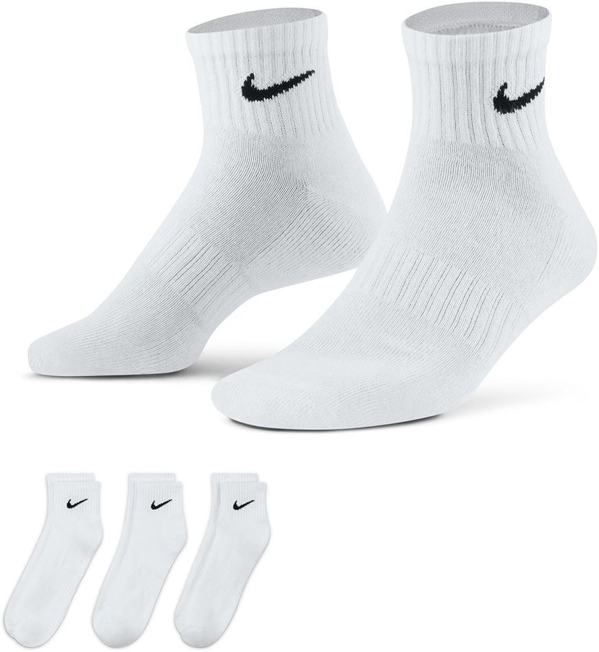 Nike Unisex Adult Everyday Cushioned Training Ankle Socks (3-Pack) | Mens and Womens - Product Image