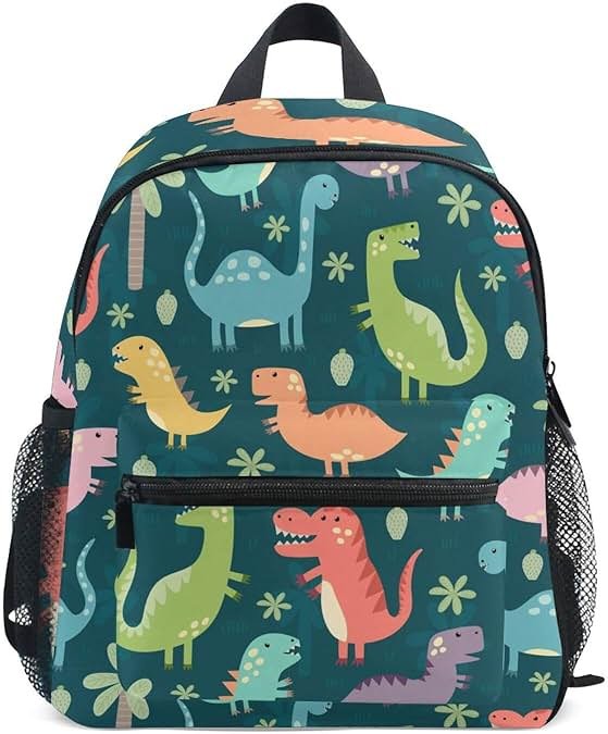 ALAZA Cute Toddler Backpack Dinosaurs Colorful Backpack for Boys Girls Kindergarten Backpack Toddlers Daycare Bag Preschool Backpack - Product Image
