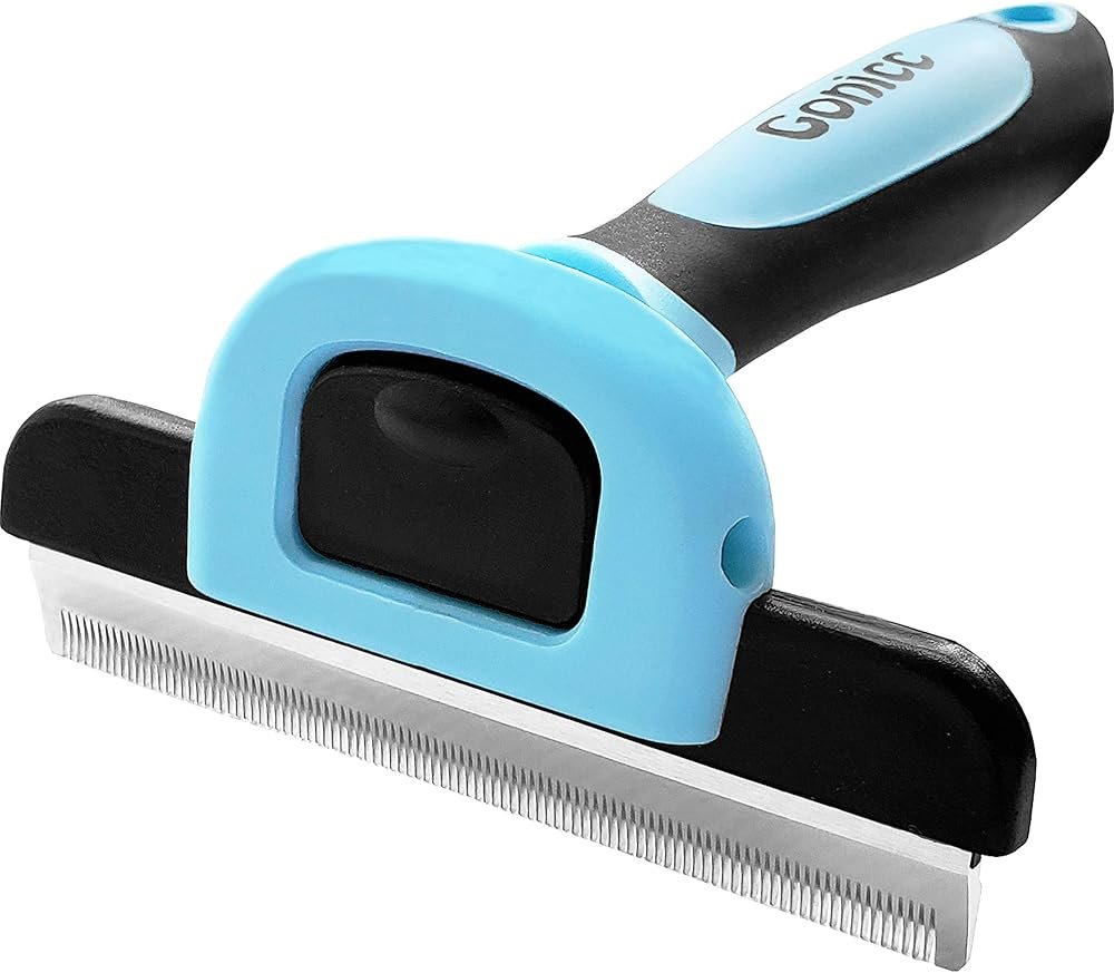 Gonicc PDT- 1001 Professional Pet De Shedding comb Tool Blue | Effectively Reduces Shedding by Up to 95%, Ideal for Short, Medium, Long Hair, Ergonomic Non-Slip Handles, Durable And Stable - Product Image