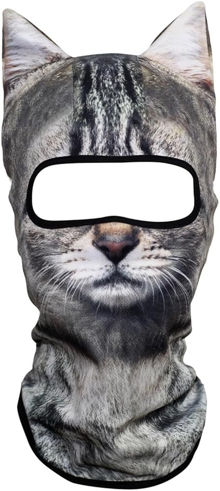 WTACTFUL 3D Stand Ears Animal Balaclava Face Mask for Music Festivals, Raves, Ski, Halloween, Party Outdoor Activities - Product Image