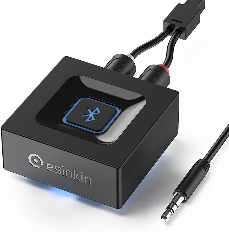 Esinkin Wireless Audio Receiver for Music Streaming Sound System Works with Smart Phones, Tablets and Car, Wireless Adapter for Speakers - Product Image