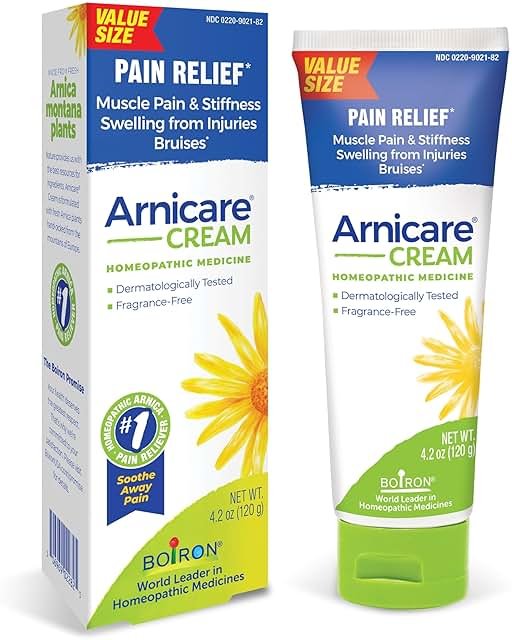 Boiron Arnicare Cream for Joint Pain, Muscle Pain, Swelling, Soreness, Stiffness, and Bruises - Fast Absorbing and Fragrance-Free - 4.2 oz - Product Image