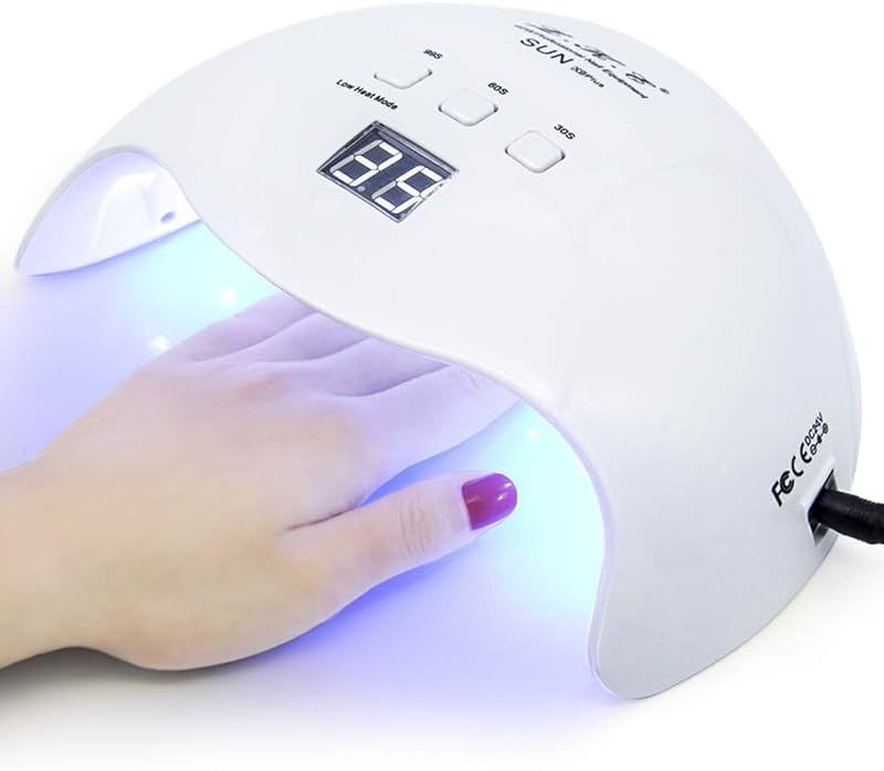 LKE 40W UV LED Nail Lamp, Professional Nail Dryer with 3 Timers (30/60/99s), Smart Sensor & LCD Screen, Fast Curing for Gel Nail Polish – Home & Salon Nail Art Tool, White - Product Image