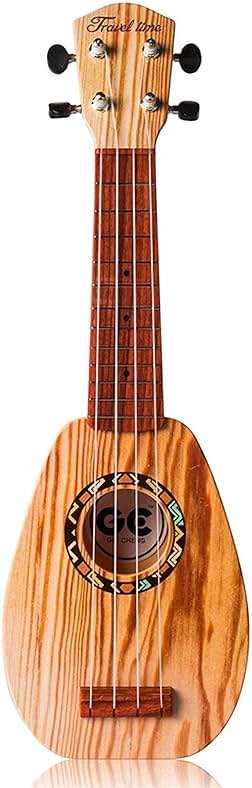 YOLOPARK 17" Kids Toy Guitar for Girls Boys, Mini Toddler Ukulele Guitar with 4 Strings Keep Tones Can Play for 3, 4, 5, 6 7 Year Old Kids Musical Instruments Educational Toys for Beginner (Wood) - Product Image