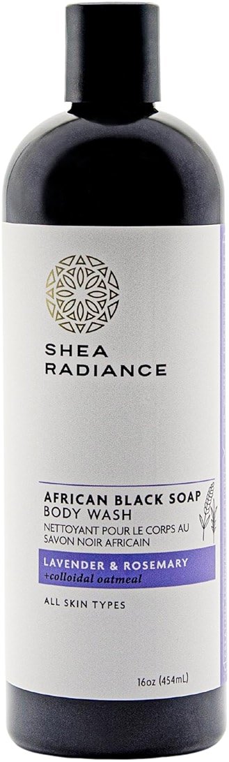 Shea Radiance African Black Soap Body Wash - Dry Skin, Eczema, Rashes, Blemish Cleanser | Lavender Rosemary (16 oz) - Product Image
