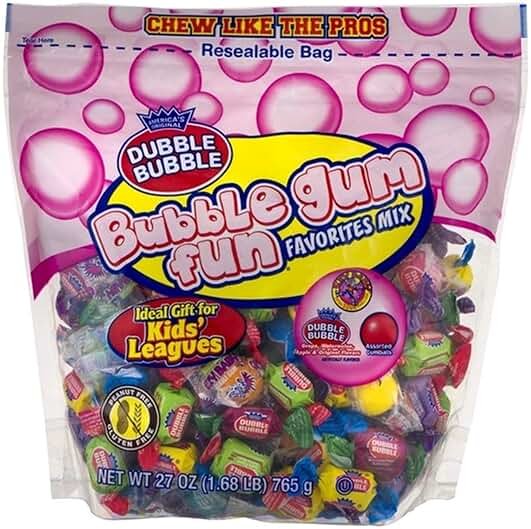 Dubble Bubble Bubble Gum Fun Favorites Mix, Individually Wrapped Pieces, 27 Ounce Bag - Product Image