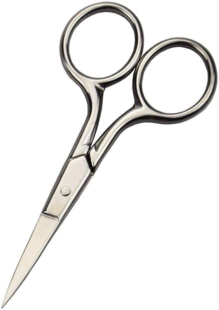 Motanar Professional Grooming Scissors for Personal Care Facial Hair Removal and Ear Nose Eyebrow Trimming Stainless Steel Fine Straight Tip Scissors Men - Product Image